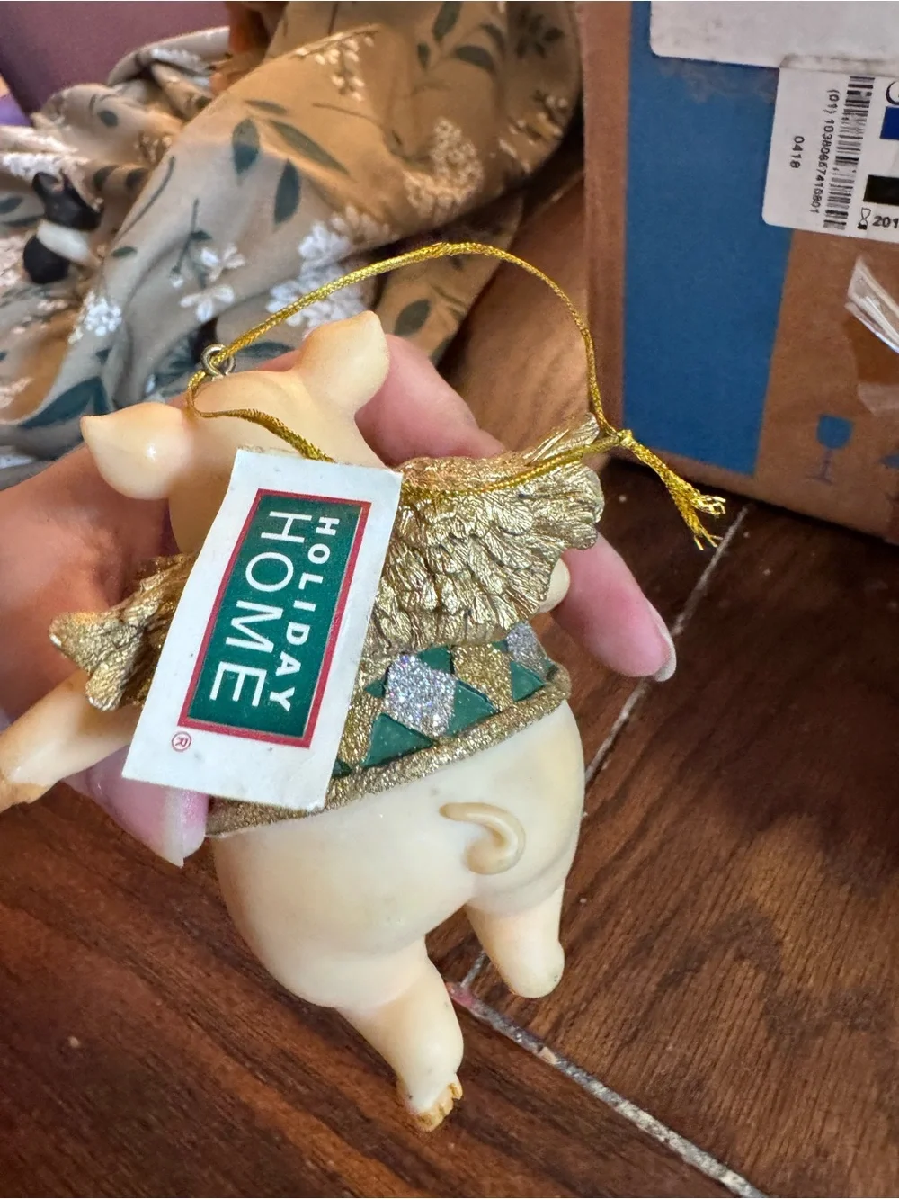 4.5” Flying Pigs w/ Wings & Sweater Collectable Christmas Ornaments